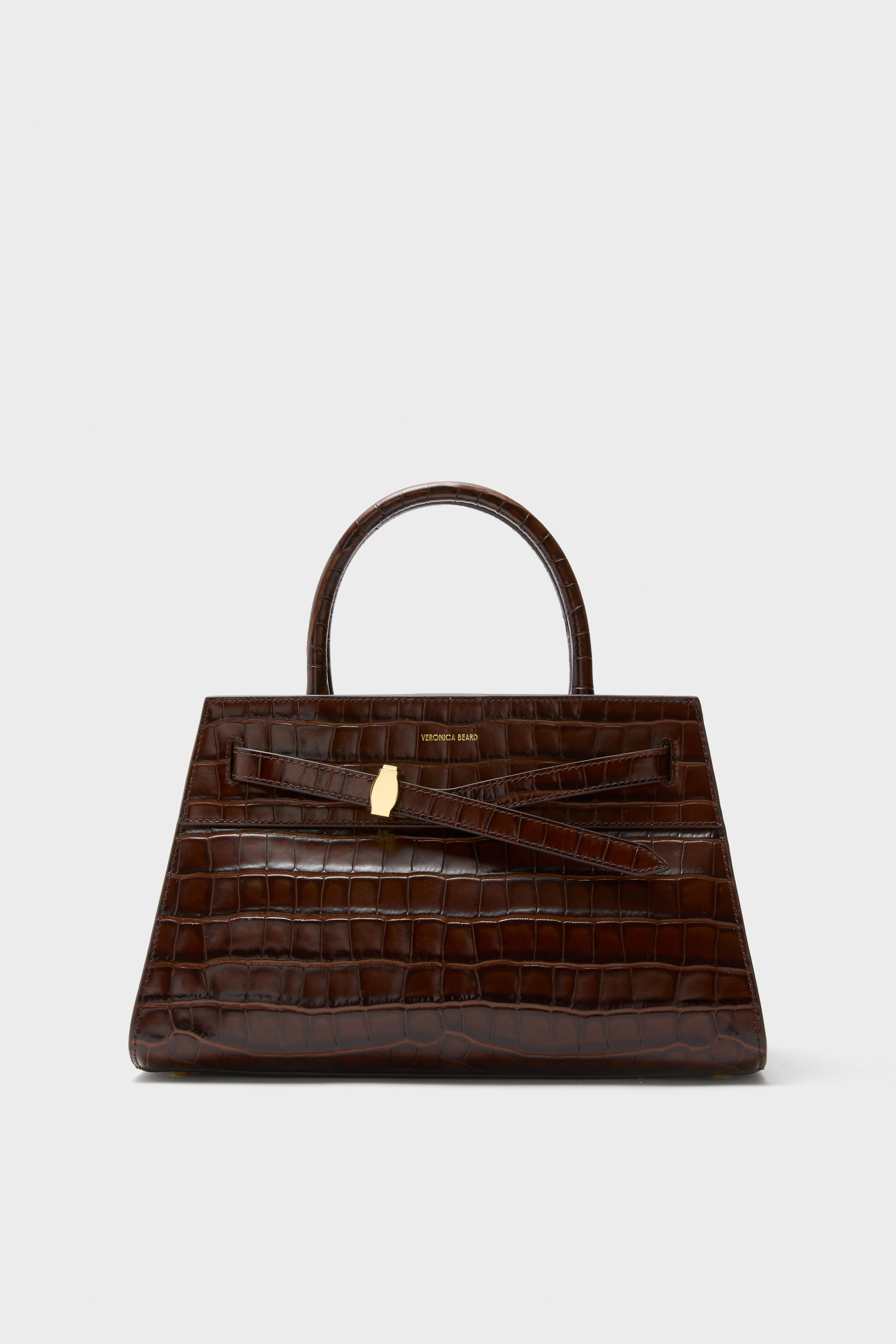 Chestnut Croc Embossed Veronica Beard Dash Bag | Tuckernuck (US)