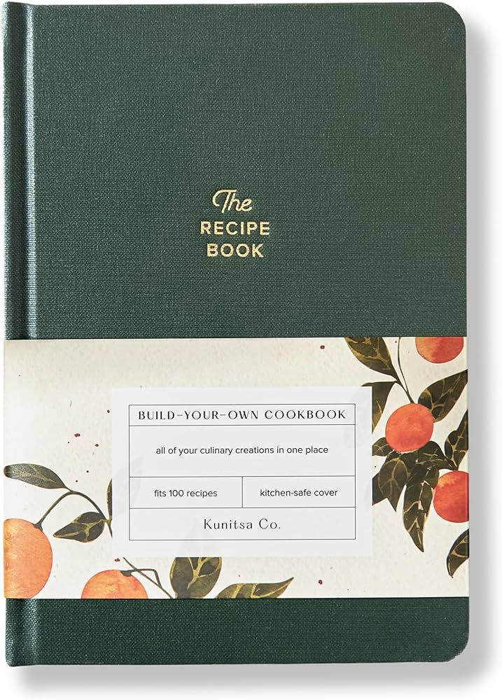 KUNITSA CO. Recipe Notebook - Keepsake Gift. Hardcover Blank Recipe Book to Write in Your Own Rec... | Amazon (US)