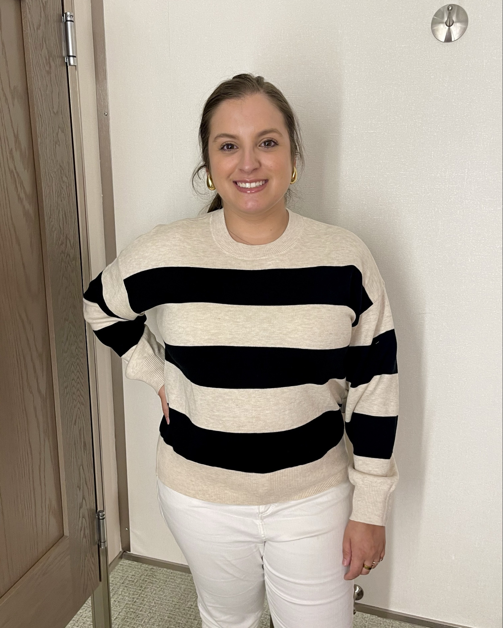 NSALE Try-On // Nordstrom Anniversary Sale

Nude/Black Striped Sweater
* Runs true to size - wearing a M
* $97.99 from $148
* Super soft material
* Not too thick - great transitional piece for fall

NSALE is the best place to buy investment pieces you’ll wear and love in the upcoming months! I stock up on basics that I know I’ll wear for years. The NSALE is officially live for ALL shoppers - cardholders and non-cardholders

Nordstrom Anniversary Sale fall finds // Nordstrom finds // Nordstrom fashion // NSale // fall transition // transitional outfit // transitional piece // fall finds // fall style // autumn finds // designer inspired // look for less // sweaters // fall fashion  

#LTKxNSale #LTKFindsUnder100 #LTKSaleAlert