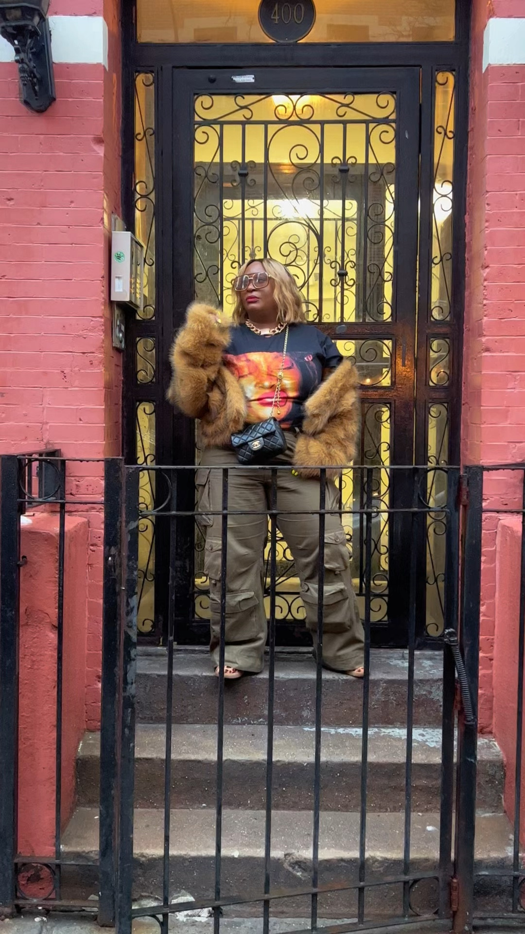 Ms. Badu tee- tik tok shop 
Cargos- fashion nova 
Leopard sneakers- Steve Madden 

#LTKStyleTip #LTKSaleAlert #LTKFindsUnder100