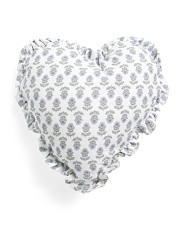 16x16 Ditsy Block Print Heart Ruffle Pillow | Home | Marshalls | Marshalls