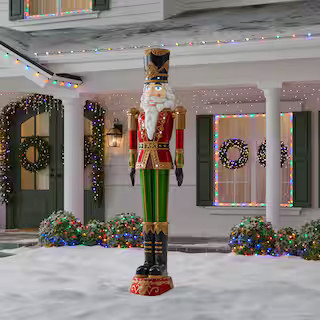 Home Accents Holiday 8 FT Giant-Sized LED Vintage Nutcracker 25SV24968 | The Home Depot