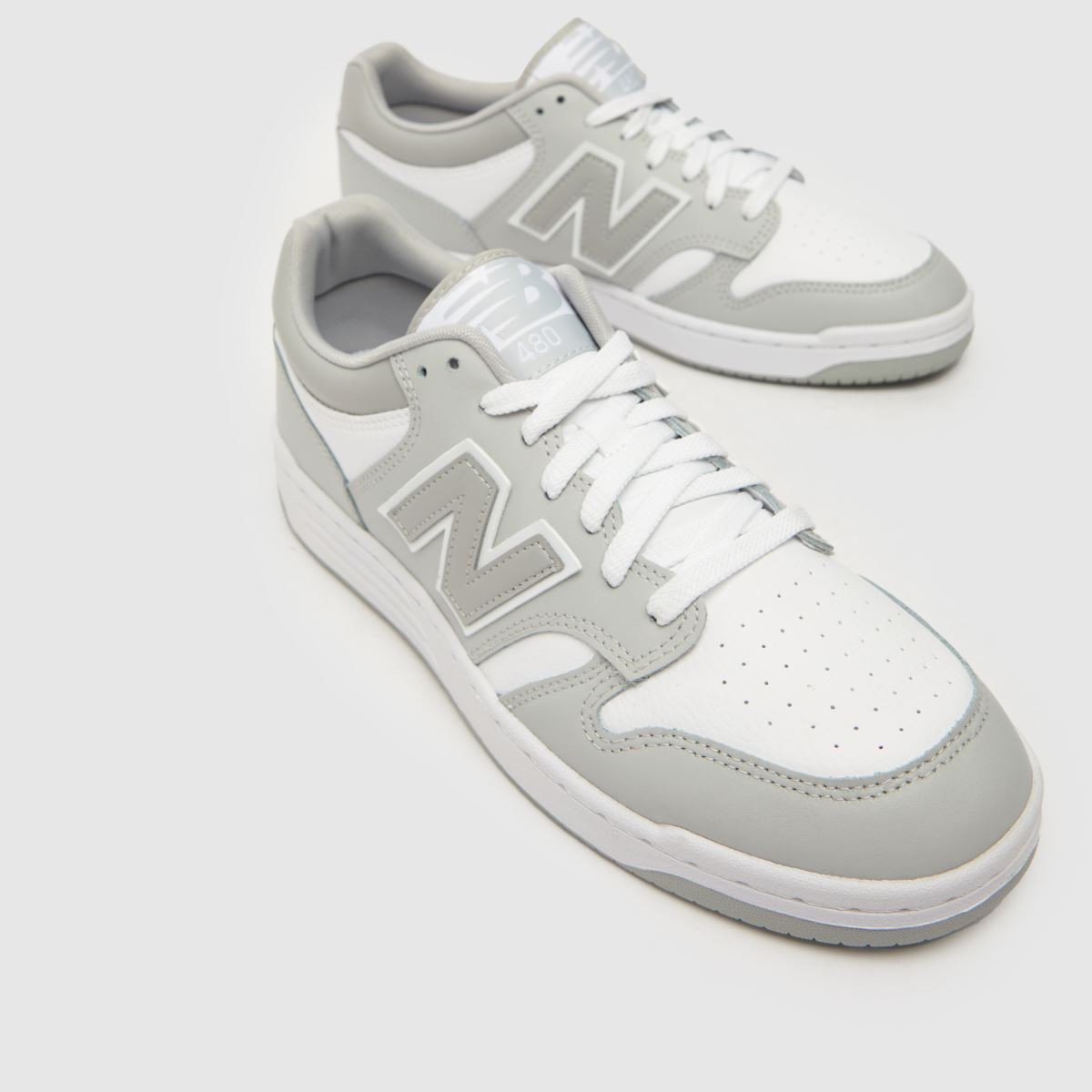 Womens White & Grey New Balance 480 Trainers | schuh | Schuh
