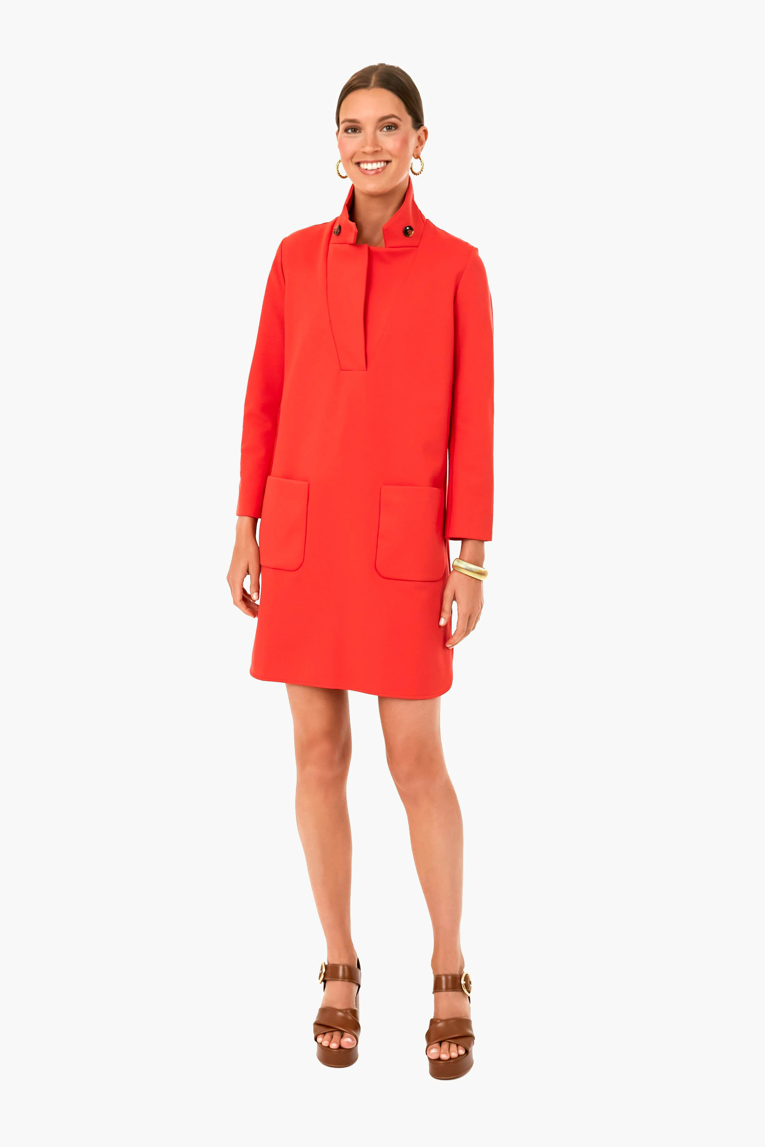 Poppy Red Ponte Emerson Dress | Tuckernuck (US)
