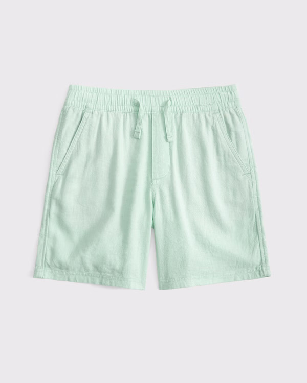 boys linen-blend pull-on shorts | boys bottoms | Abercrombie.com | Abercrombie & Fitch (US)