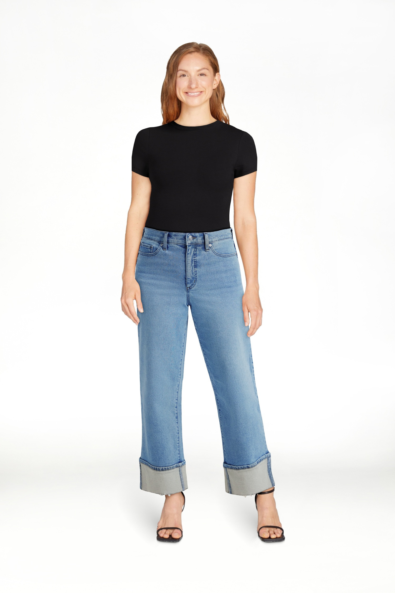 Scoop Women's Benton Cuffed Ankle Jeans, Sizes 00-18, Regular, Short, Tall | Walmart (US)