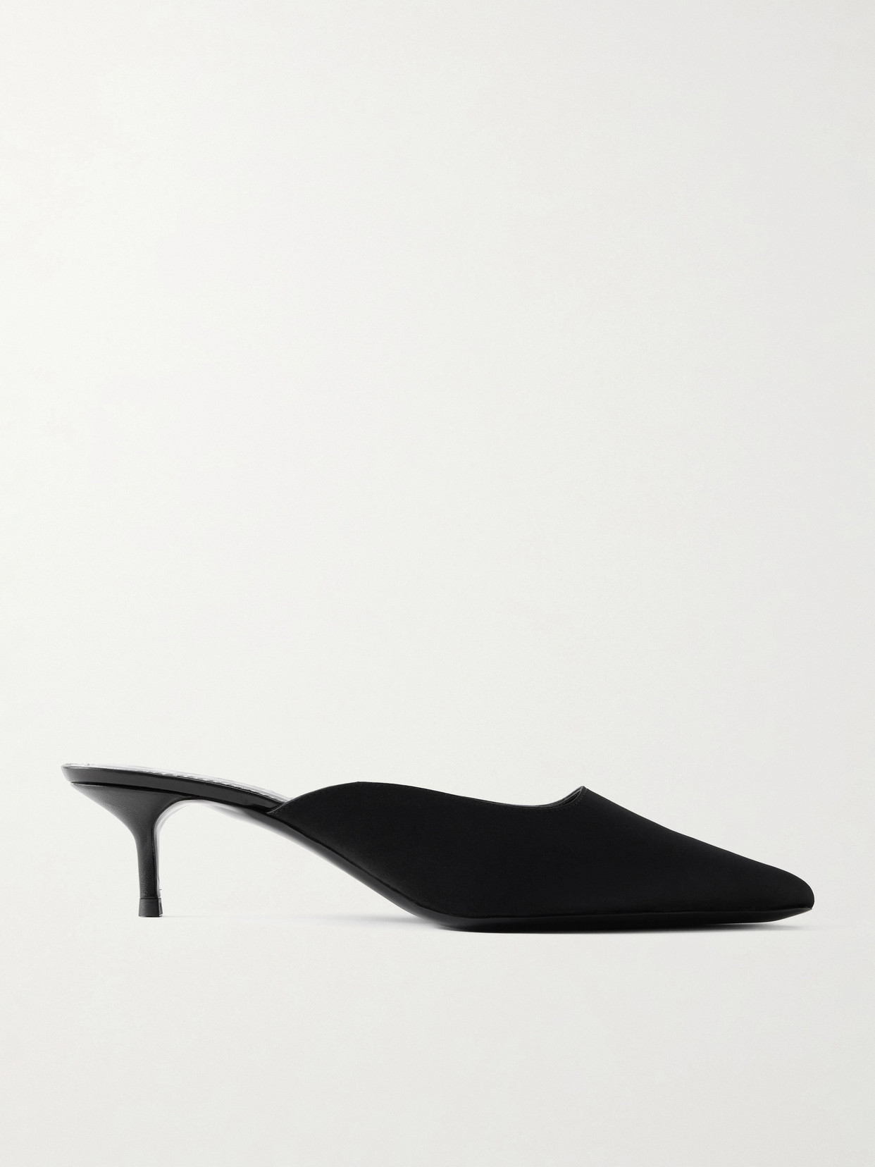 STAUD - Sebastian Satin Mules - Black | NET-A-PORTER (US)