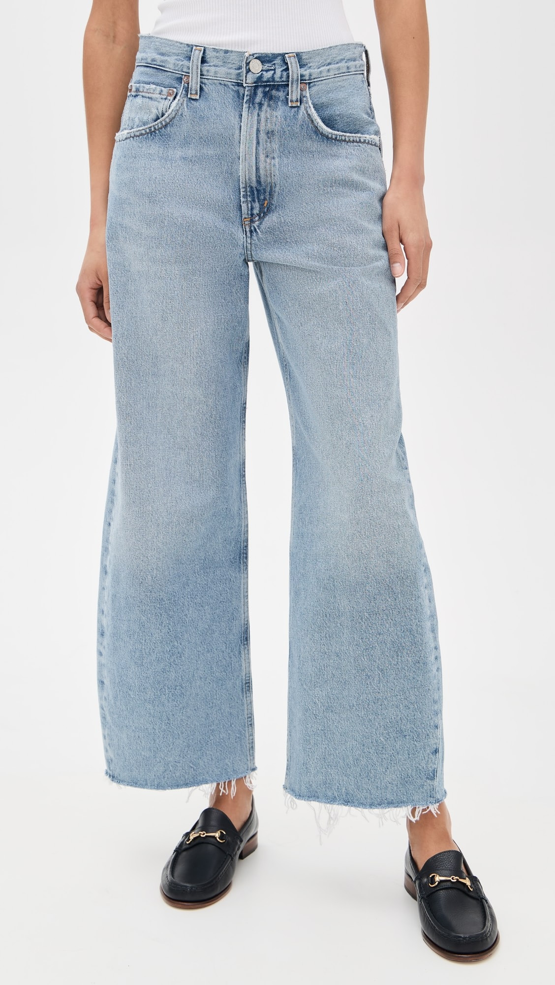 AGOLDE Low Curve Fray Jeans | Shopbop | Shopbop