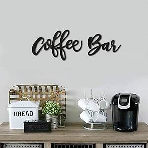 Huray Rayho Wooden Coffee Bar Wall Sign Kitchen Coffee Decor Coffee Station Letter Sign Coffee Wo... | Amazon (US)
