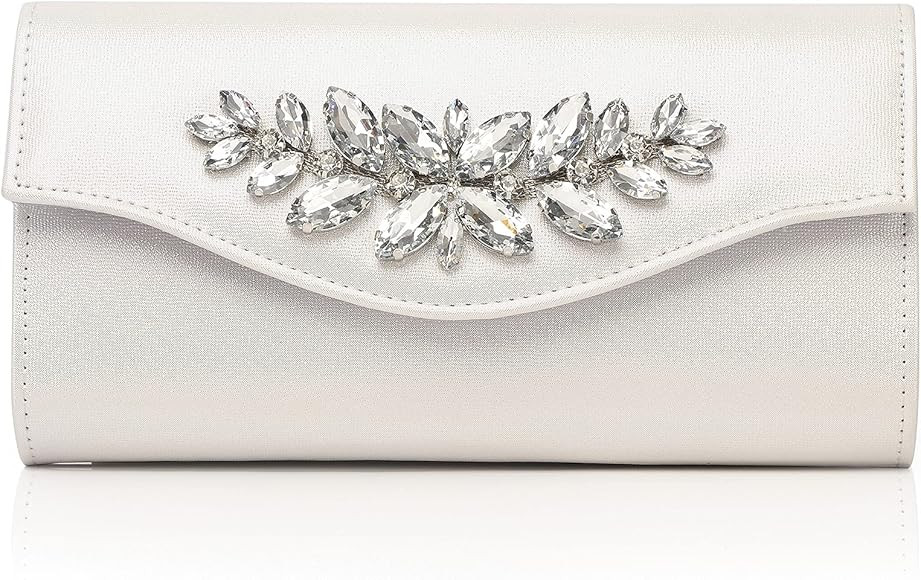 GESU Clutch Purses for Women Rhinestone Vegan Leather Evening Bag Wedding Formal Party Purse hand... | Amazon (US)