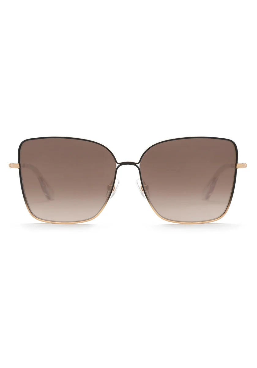 Krewe Sunglasses - Dolly - Matte Black Fade + 24K + Crystal Mirrored | Jones & Daughters