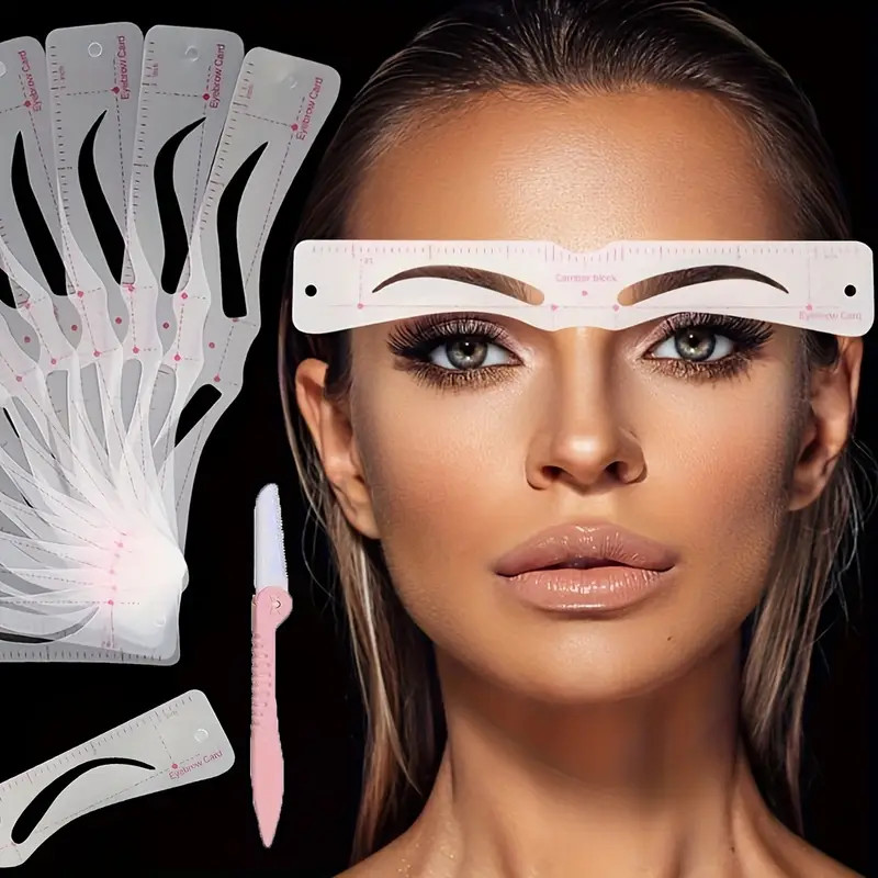 12Pcs Reusable Eyebrow Stencil Set & 1PC Eyebrow Razor, Guide Styling Shaping Eye Brow Diy Drawin... | Temu Affiliate Program