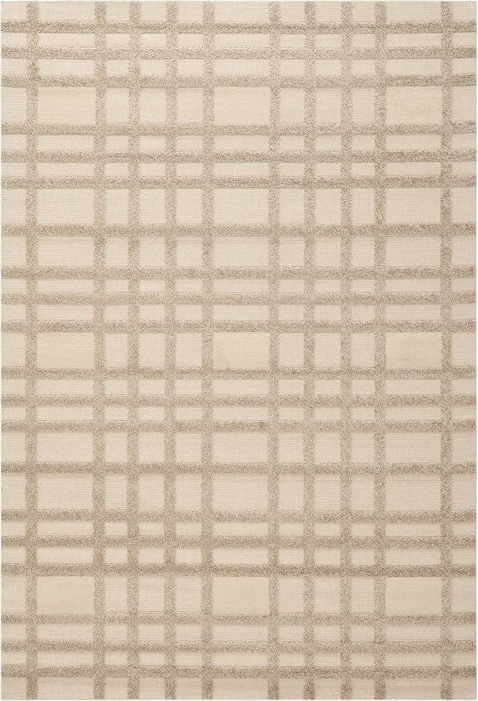 SAFAVIEH York Collection Area Rug - 5'3" x 7'7", Cream & Beige, Art Deco Modern Design, Non-Shedd... | Amazon (US)