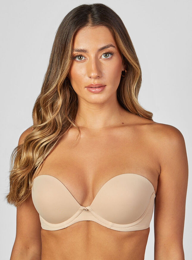 Strapless padded plunge bra - Nude | Boux Avenue (UK)