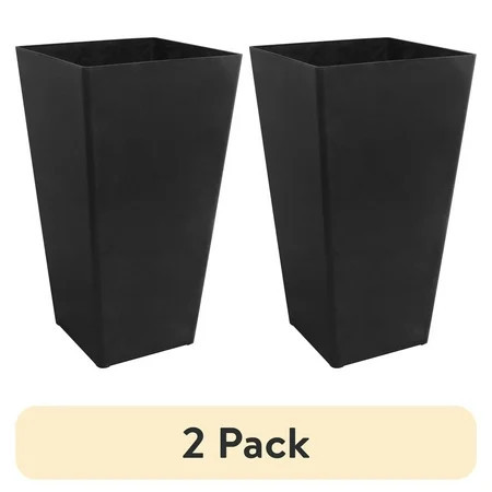 (2 pack) 24 Inch Avondale Indoor Outdoor Recycled Planter Slate | Walmart (US)