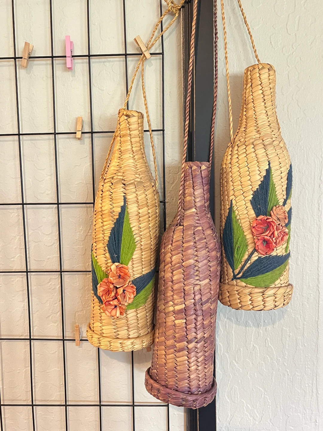 Vintage Wicker Wine Bottle Carrier Holder With Strap - Choice - Etsy | Etsy (US)