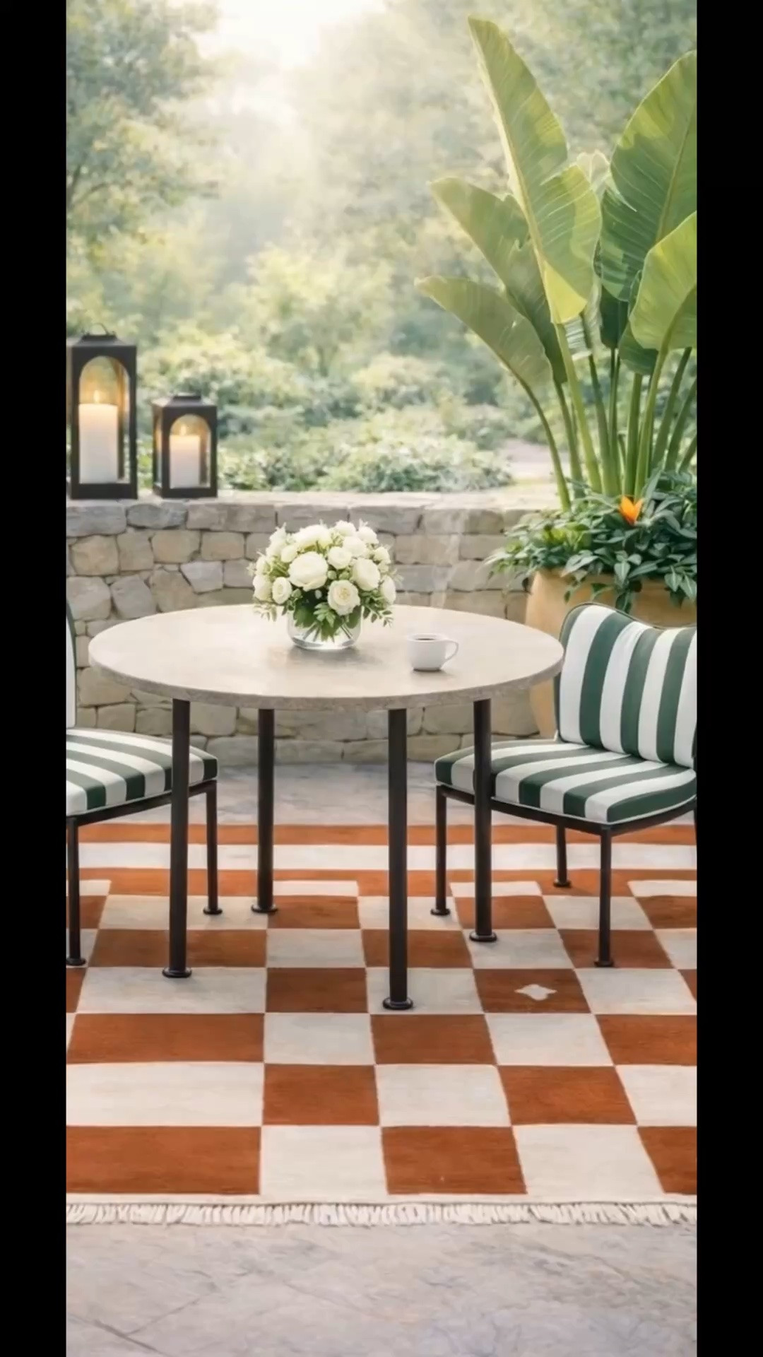 A modern chic garden setting made for an easy coffee moment. ✨

The striped dining chairs bring such a crisp, tailored look, while the streamlined outdoor dining table keeps everything feeling clean and refined. I especially love the graphic outdoor rug underneath—it adds contrast, pattern, and that extra layer that makes the whole space feel finished and effortlessly chic.

Perfect for coffee in the garden, a relaxed lunch, or drinks later in the day.

#ModernChic #GardenCoffee #CoffeeMoment #OutdoorDining #OutdoorTable #DiningTable #StripedDiningChair #DiningChair #OutdoorRug #PatioStyle #PatioDecor #OutdoorLiving #GardenStyle #GardenDining #OutdoorEntertaining #LaborDaySale #LTKHome #LTKSaleAlert

#LTKdayinmylife #LTKHome #LTKSaleAlert