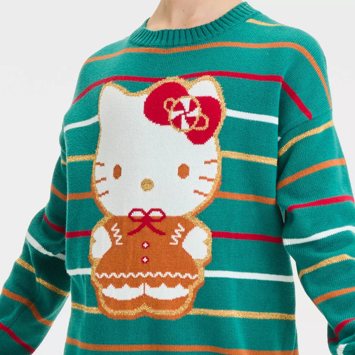 Girls' Hello Kitty Gingerbread Sweater - Green | Target