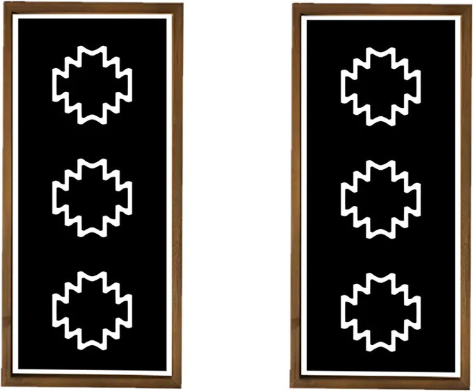 Amazon.com: Southwestern Aztec Wall Decor, Native American Wood Wall Art Print Navajo Tribal West... | Amazon (US)