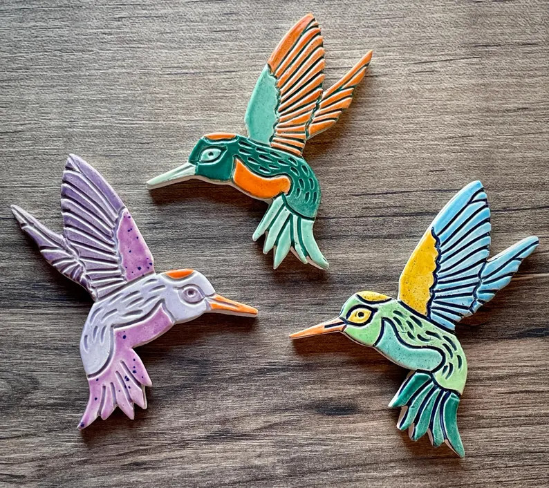 Handmade Hummingbird ceramic mosaic tile | Etsy (US)