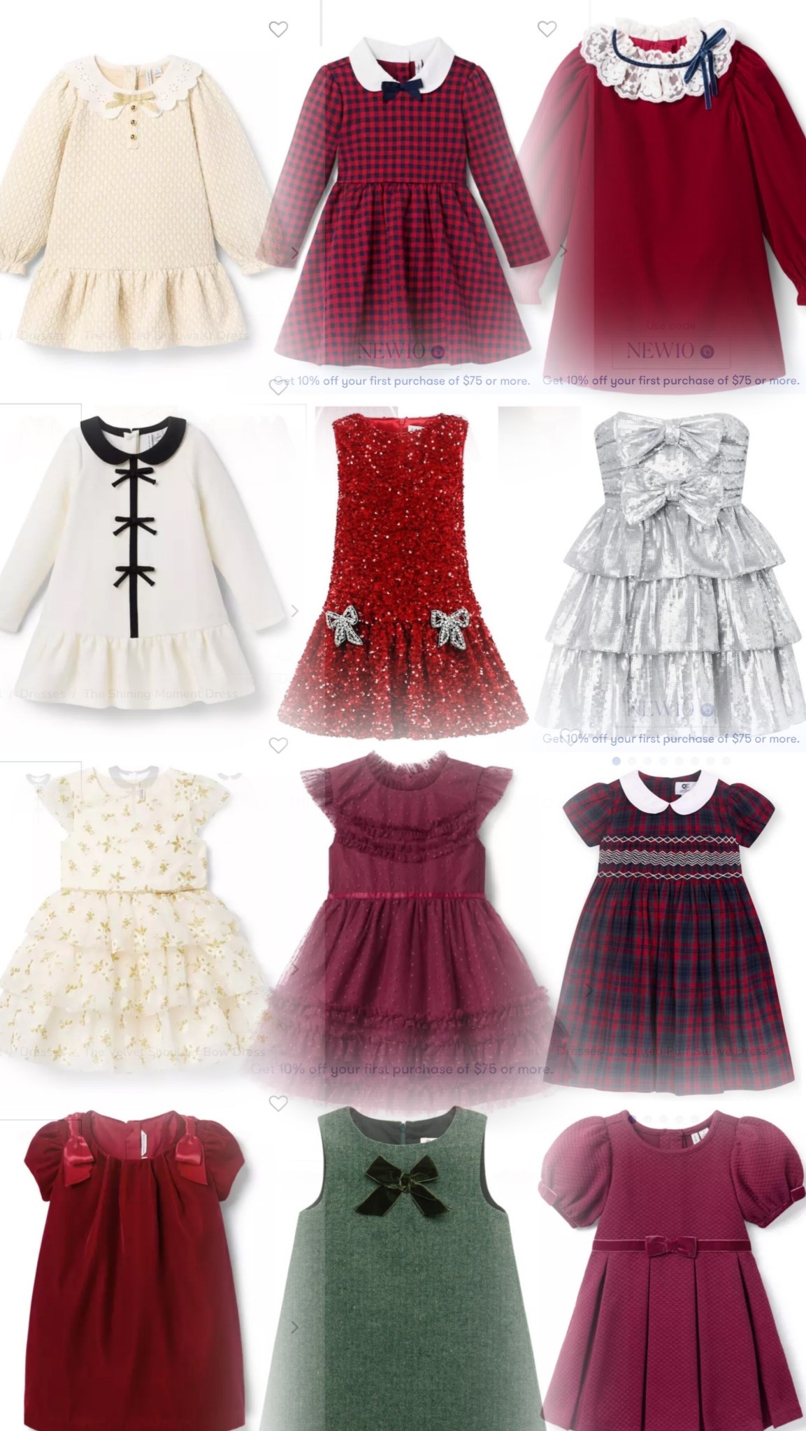 Holiday girls dresses