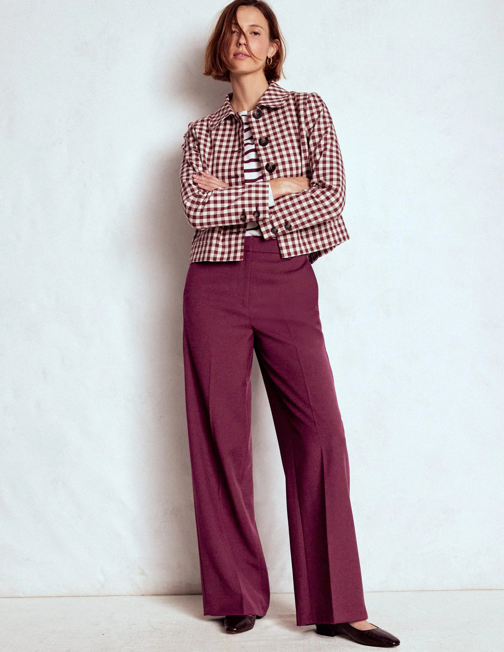 Belgravia Tailored Trousers-Deep Wisteria | Boden UK