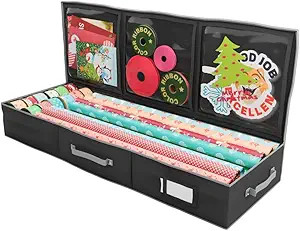 Primode Wrapping Paper Storage Container | Gift Wrap Organizer Under Bed | 41”x14”x6” | Box... | Amazon (US)