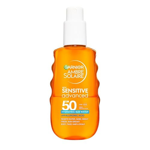 Garnier Ambre Solaire Face Body SPF 50 Daily UV Sensitive Sun Water, 150ml | Amazon (UK)