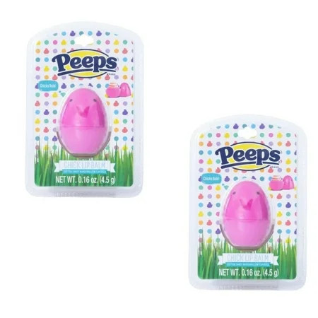 Peeps Chick Lip Balm Easter Egg Set of 2 Marshmallow Flavor Add to Easter Basket 0.16oz ea | Walmart (US)