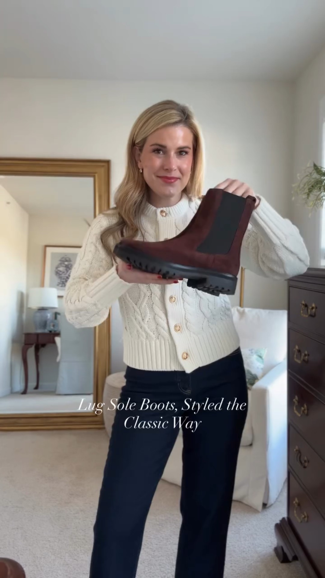 I love lug sole boots and they are not only practical in snowy winter weather but there are plenty of ways you can style them in a classic way! Here is what I wore the other day! This outfit is on ShopMy and LTK! #classicstyle #grandmillenialstyle #grandmillenial #pittsburghinfluencer