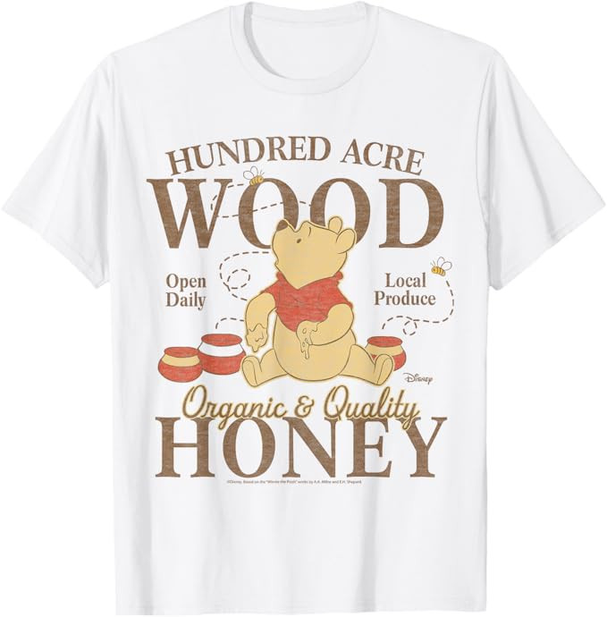 Winnie The Pooh - Hundred Acre Wood Pooh Organic Honey T-Shirt | Amazon (US)