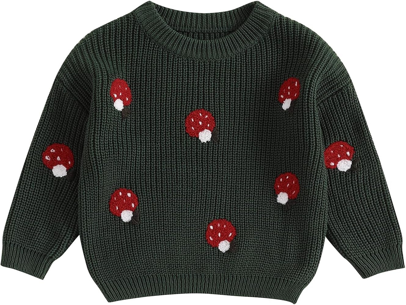 Toddler Baby Girl Knit Sweaters Oversized Long Sleeve Embroidery Shirt Top Newborn Infant Cute Fa... | Amazon (US)