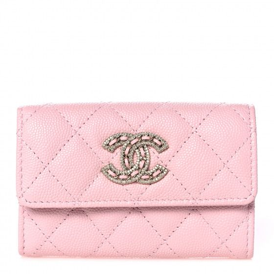 CHANEL Caviar Quilted Crystal CC Flap Card Holder | FASHIONPHILE | Fashionphile