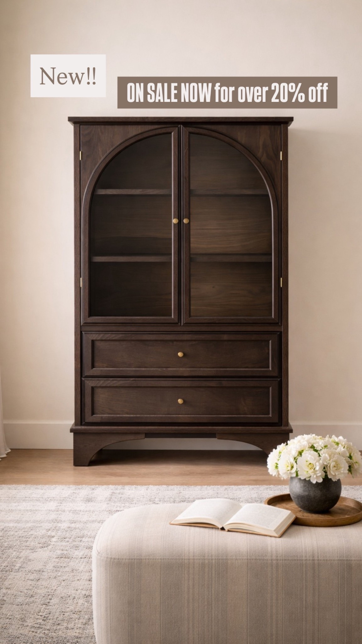 ✨ New + On Sale! ✨
This arched wood cabinet is giving designer storage vibes for less 😍 Perfect as a living room cabinet, dining room hutch, bar cabinet, or entryway storage. The rich dark wood finish, glass doors, and classic arch detail make it timeless and functional.
✔️ Stylish hidden storage
✔️ Neutral, warm wood tone
✔️ Designer look for less
✔️ Over 20% off right now!

Tap to shop this modern traditional cabinet, perfect for cozy, elevated home decor 🤎

Target finds, budget friendly, arched cabinet, wood storage cabinet, living room cabinet, dining room hutch, bar cabinet, dark wood furniture, modern traditional decor, transitional furniture, home storage ideas, affordable designer furniture, glass door cabinet, classic home decor, neutral home style

#LTKSaleAlert #LTKHome