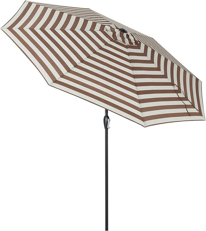 Tempera 9' Outdoor Market Patio Table Umbrella with Auto Tilt and Crank,Large Sun Umbrella with S... | Amazon (US)