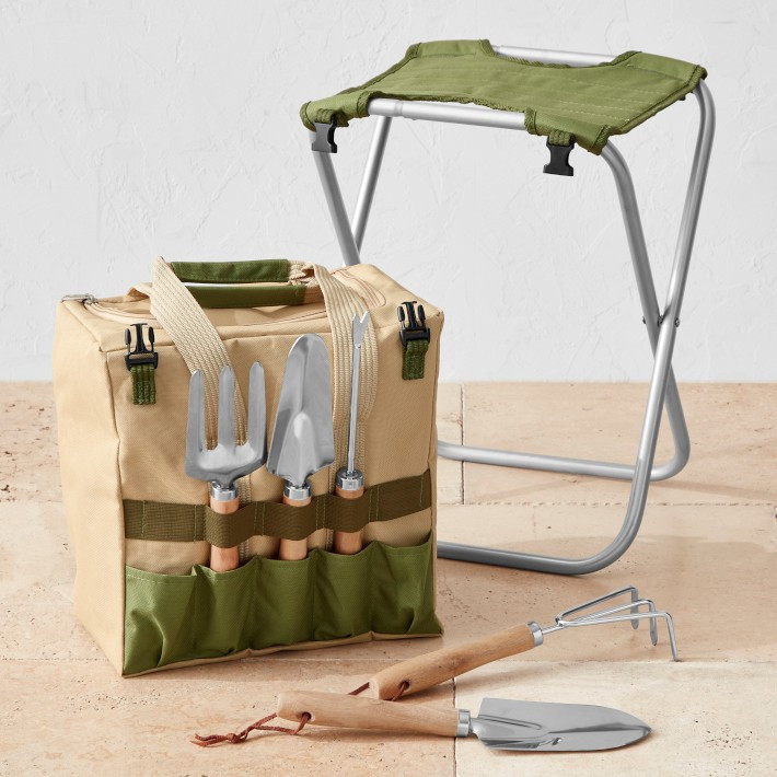 Williams Sonoma Gardening Seat &amp; Tool Kit | Williams-Sonoma