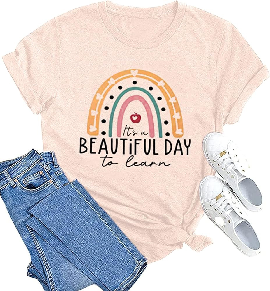 Teacher Shirts for Women Teacher Life Shirt Teacher Gift It's A Beautiful Day for Learning T Shir... | Amazon (US)
