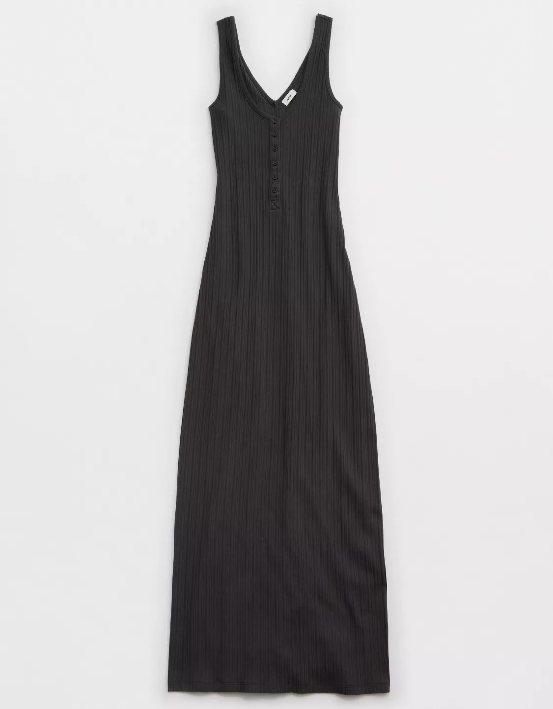 Aerie Double V Henley Bodycon Maxi Dress | American Eagle Outfitters (US & CA)
