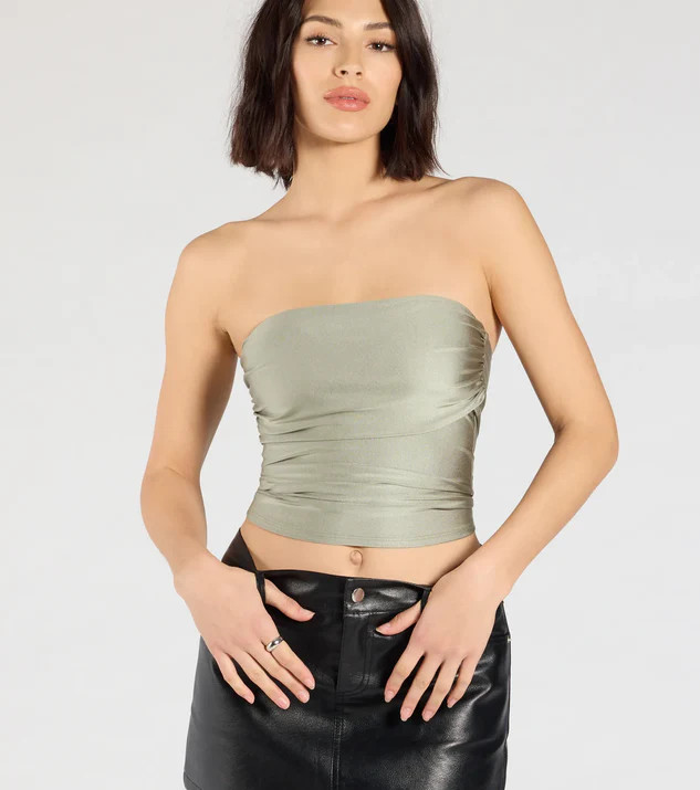 Carefree And Cute Crop Tube Top | Windsor Stores