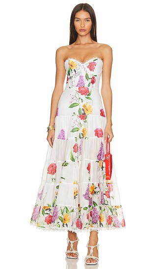 Danny Long Dress in White Bonita | Revolve Clothing (Global)