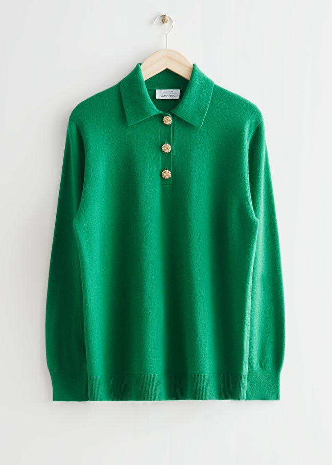 Wool Knit Polo Sweater | & Other Stories US