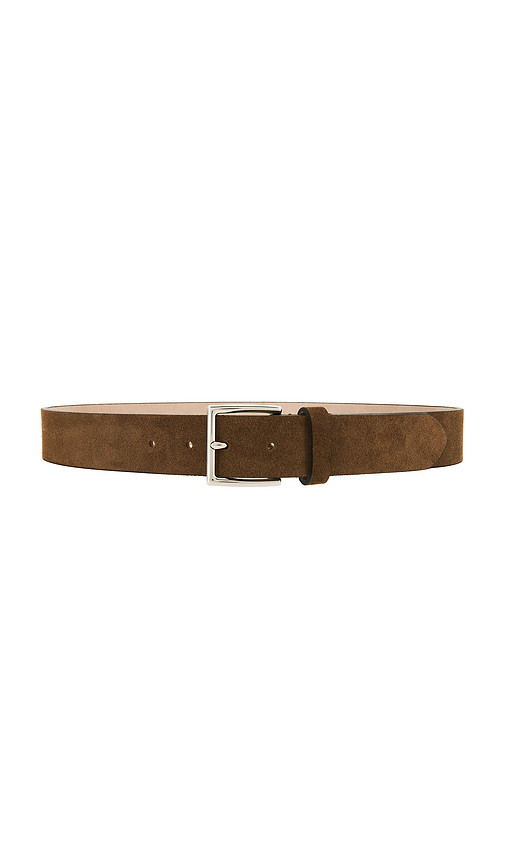 Vince 35mm Flat Suede Belt in Brown. Size 36. Also in 30, 34, 38. | Revolve Clothing (Global)