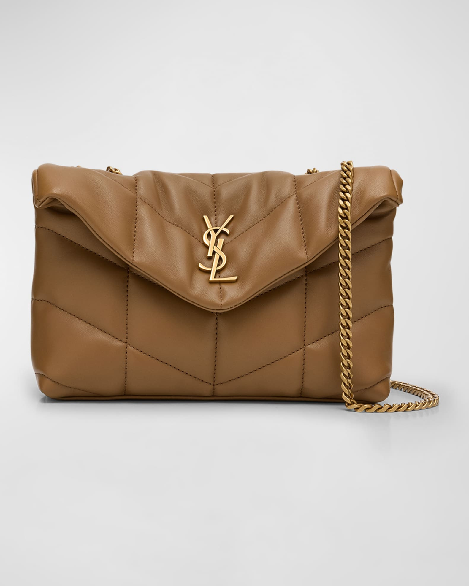 Saint Laurent Lou Puffer Toy YSL Shoulder Bag in Quilted Leather | Neiman Marcus