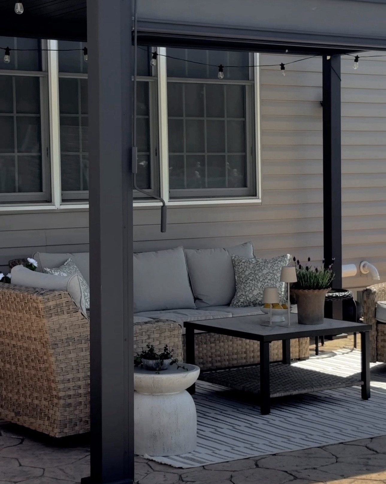 Patio decor, outdoor living, patio set, outdoor coffee table, outdoor rug, pergola, outdoor coffee table styling, patio rug

#LTKHome
