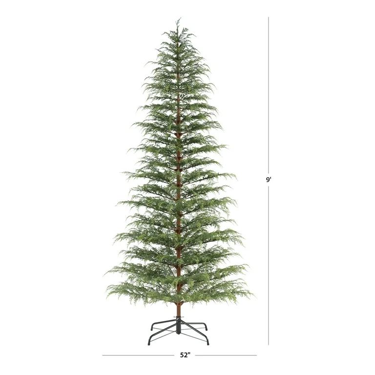 My Texas House 9ft Pre-lit Twinkle LED Cypress Artificial Christmas Tree, 600 LED, Green | Walmart (US)