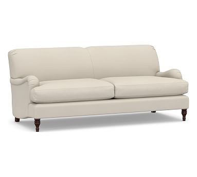 Carlisle English Arm Upholstered Tightback Sofa 80", Polyester Wrapped Cushions, Twill Cream | Pottery Barn (US)