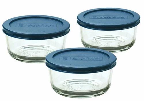 Anchor Hocking 6 Piece 2 Cup Round Glass Value Pack, Food Storage Set | Walmart (US)