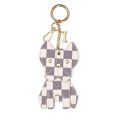 Daisy Rose Dog Key Chain Decoration for bags with clasp - Key FOB Ring - PU Vegan Leather (Brown) | Walmart (US)