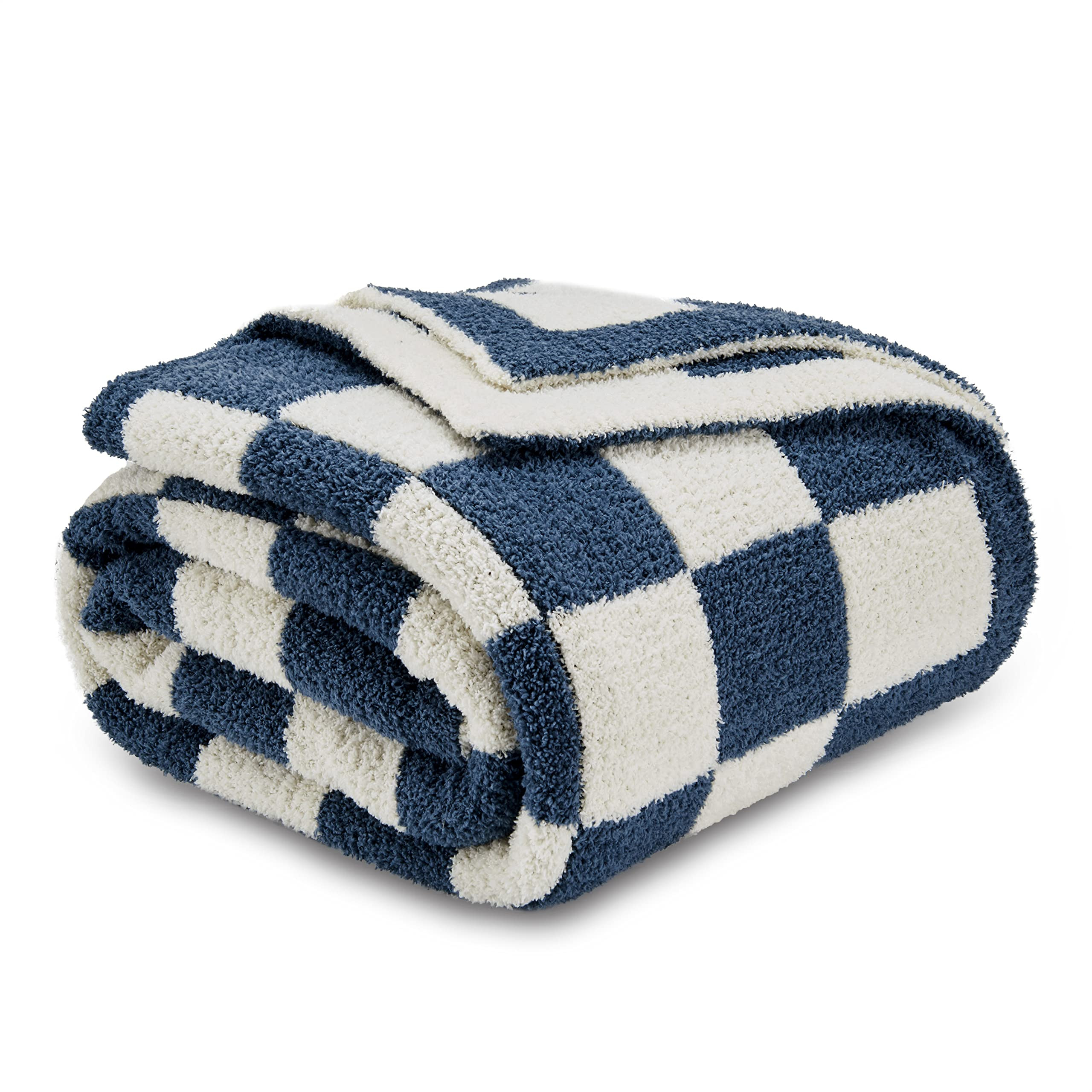 CozeCube Super Soft Fullfy Microfiber Reversible Knitted Blankets, Warm Cozy Fuzzy Plush Throw, C... | Amazon (US)