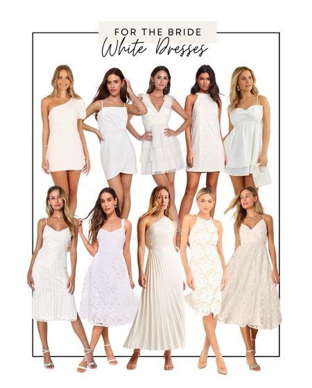 White dresses for the bride. Bridal shower dress, bachelorette party dress, honeymoon dress. White spring dresses 

#LTKSeasonal #LTKparties #LTKwedding